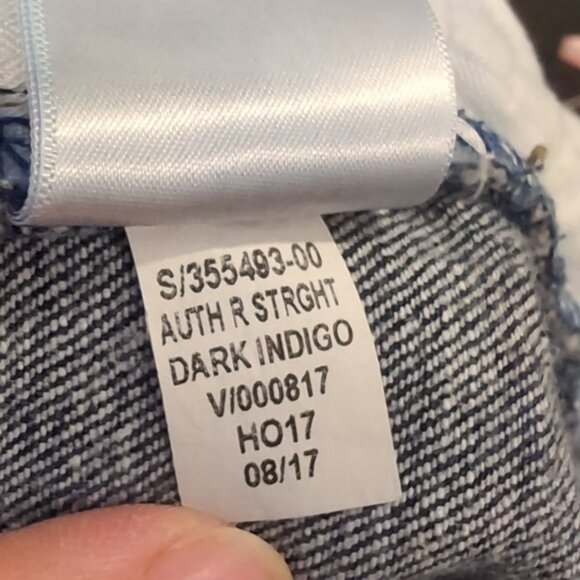 GAP 1969 Real Straight Jeans Cropped Ankle Indigo Denim Size 34 - Picture 12 of 12